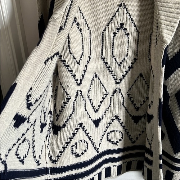 J. Crew Fair Isle Cardigan Sweater Knit Wool Coat Size Medium - Picture 7 of 11